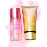 Dúo crema y Body Splash. Fragancia brillante Diamond Mist.