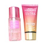 Dúo crema y Body Splash. Fragancia brillante Diamond Mist.