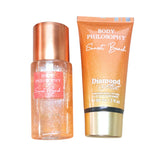 Dúo crema y Body Splash. Fragancia brillante Diamond Mist.