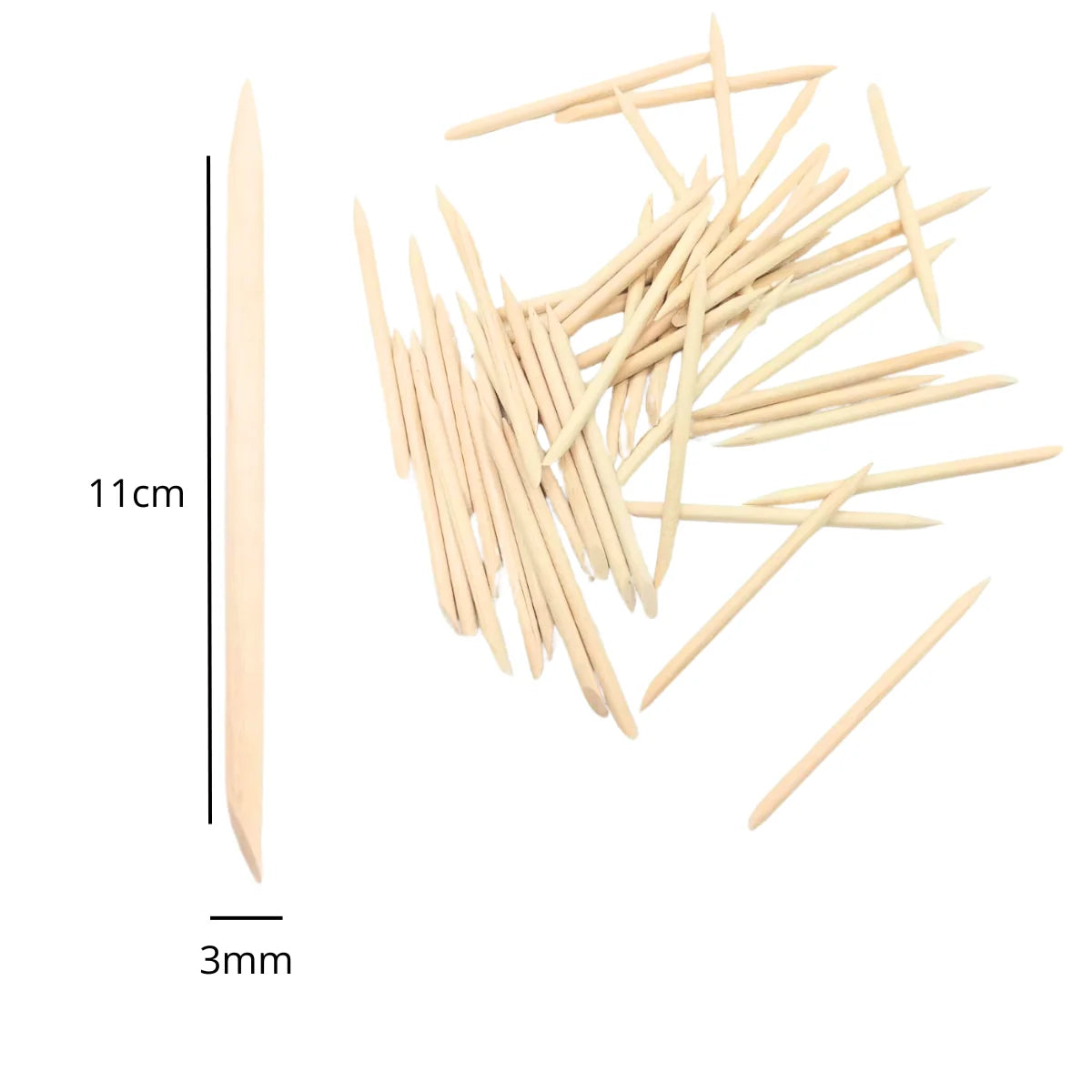 Palitos de naranjo para manicure, removedor de cutículas, herramienta de doble punta