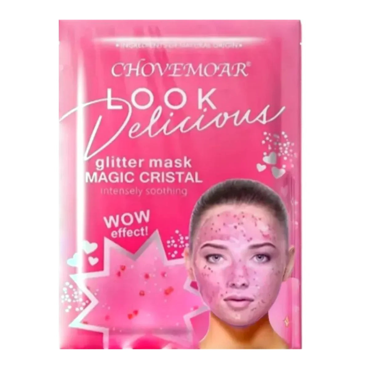 Mascarilla facial hidratante glitter mask magic cristal Chovemoar look delicious