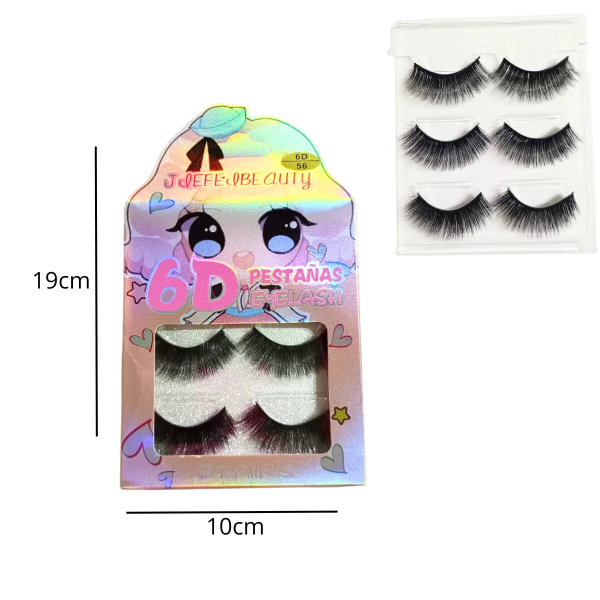 Pestañas postizas Eye lash 6D 3 pares.