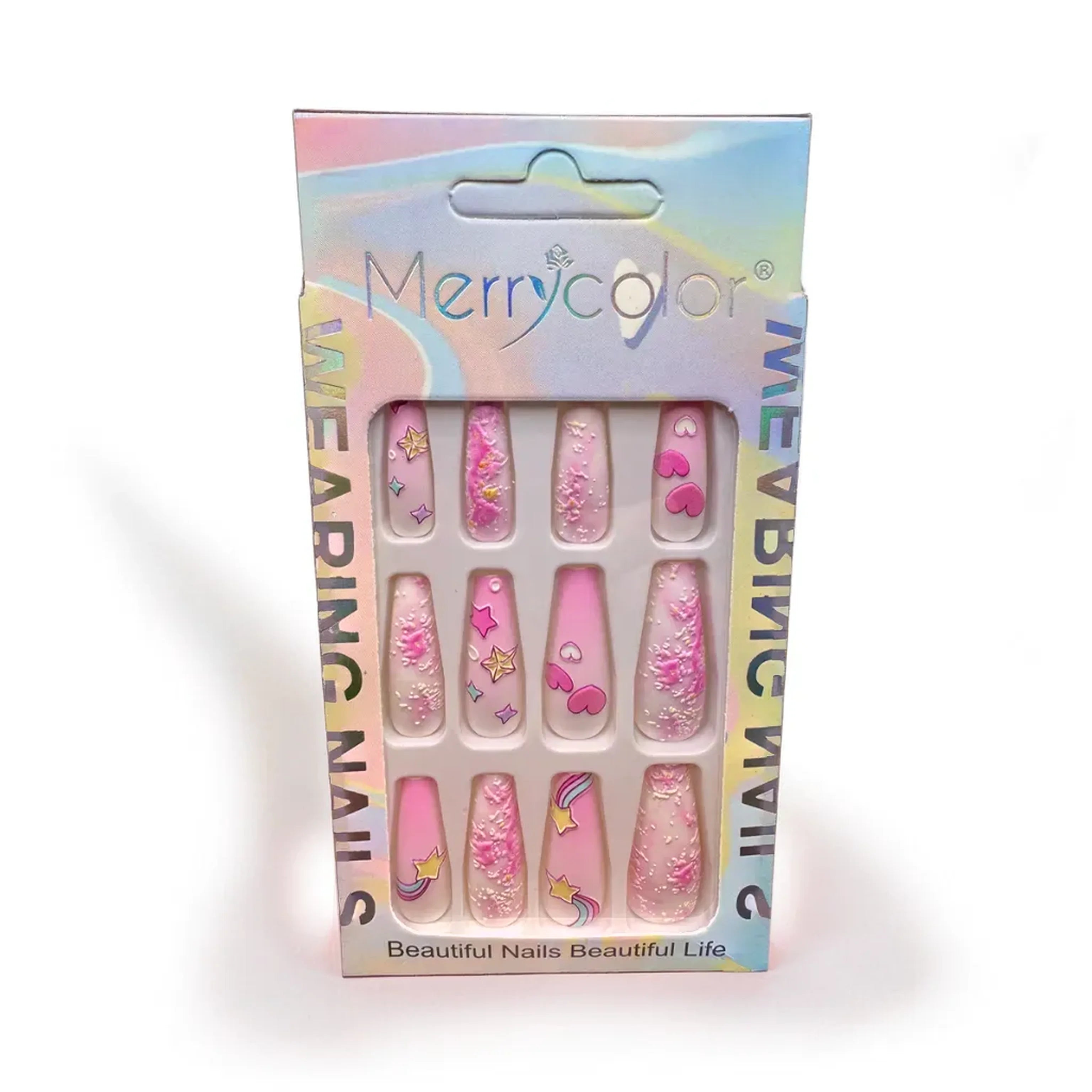 Set de uñas postizas con diseño, incluye 24 piezas.