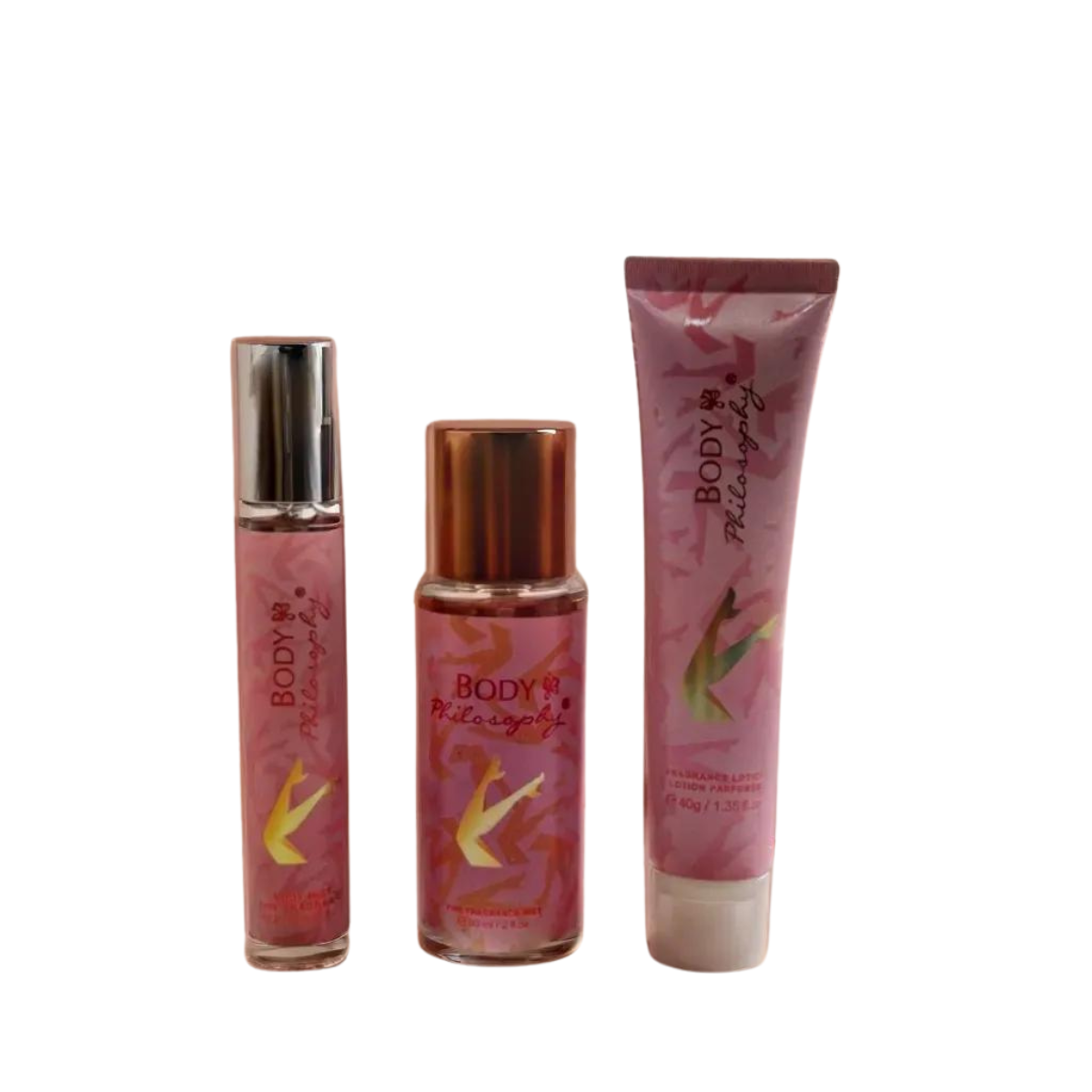 Set de 3 Piezas. Splash, Crema Body, Spray. BODY Philosophy