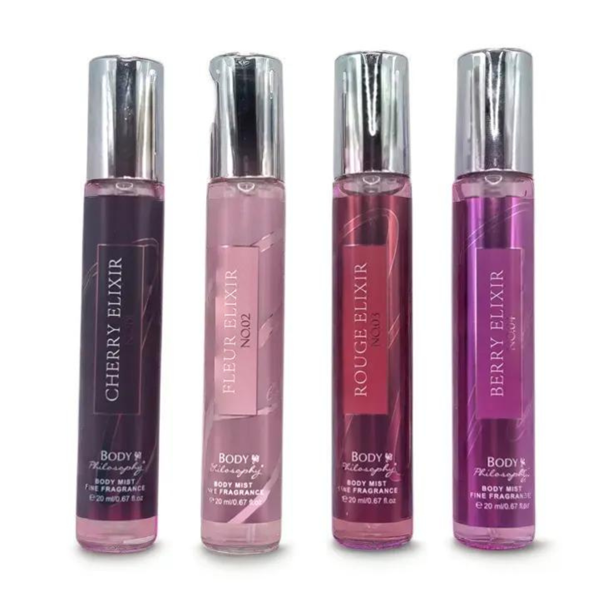 Set de 4 Perfumes 20 ml diferentes aromas, fragancias de bolsillo PINK IS SWEET