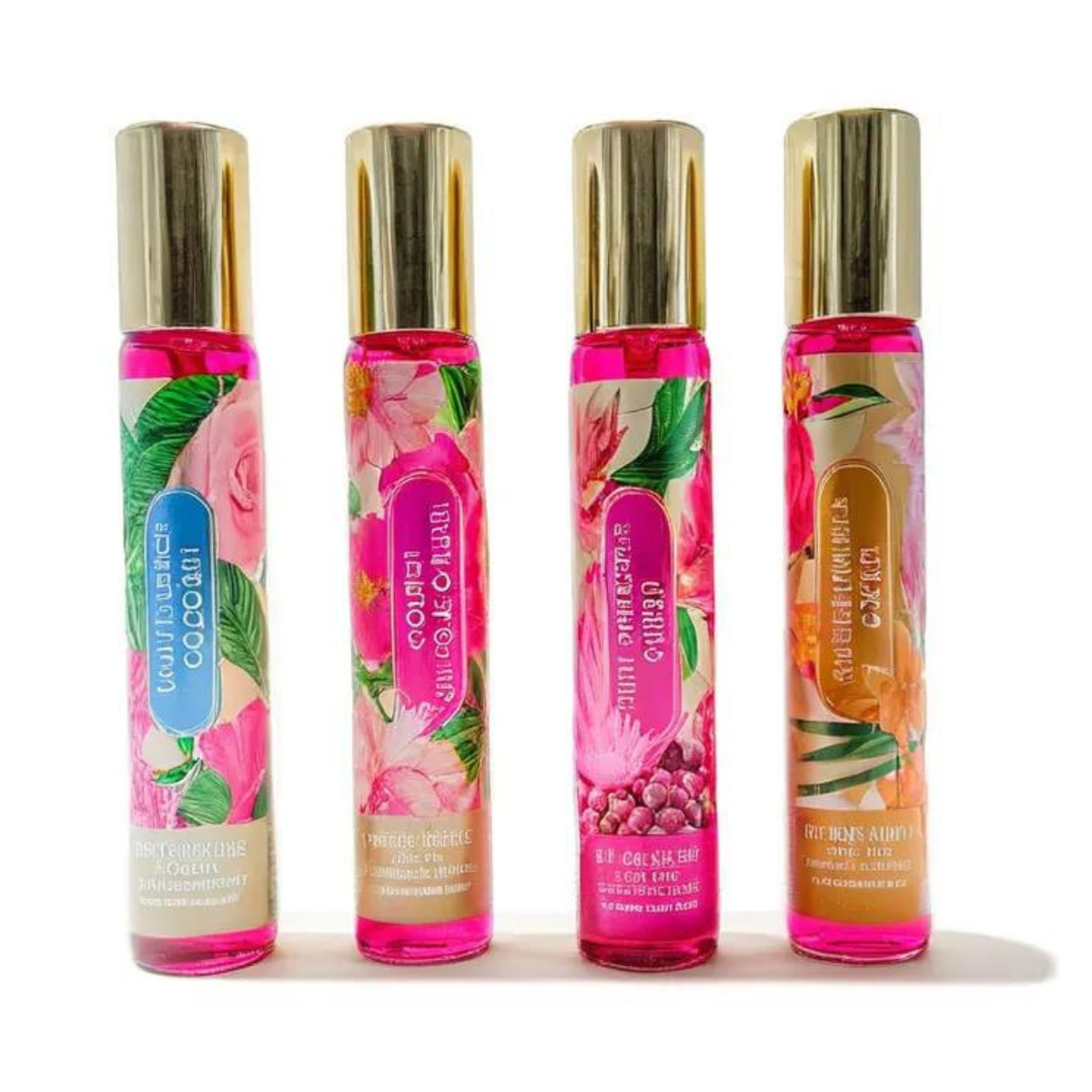 Set de 4 Perfumes 20 ml diferentes aromas, fragancias de bolsillo PINK IS SWEET